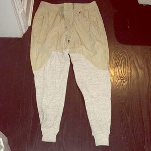 The coolest Pants. khakis mixed with sweats = COOL